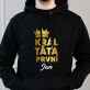 Král táta první - Černá pánská mikina