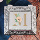 Monogram květiny - Postříbřená šperkovnice