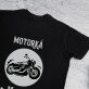 Motorkář - černé pánské tričko