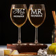 Mr&Mrs - Dvě gravírované sklenice na víno