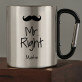 Mr. Right - Ocelový hrnek s karabinou