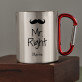 Mr. Right - Ocelový hrnek s karabinou Mr. Right - Ocelový hrnek s karabinou
