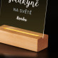 Nejlepší svědkyně - Tisk na akrylovém skle stojan LED