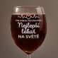 Nejlepší lékař - Gravírovaná sklenice na víno