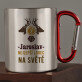 Nejlepší lovec na světě - Ocelový hrnek s karabinou