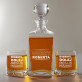 Dolej - Skleněná karafa na whisky + sklenice