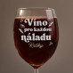 nálada - Gravírovaná sklenice na víno