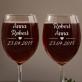 Naše datum - Dvě gravírované sklenice na víno
