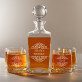 Ornamenty - Skleněná karafa na whisky + sklenice