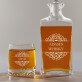 Ornamenty - Skleněná karafa na whisky + sklenice