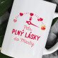 plná lásky - Hrnek s potiskem