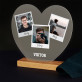 Polaroids - Tisk na akrylovém skle srdce
