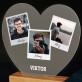 Polaroids - Tisk na akrylovém skle srdce