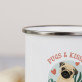 Pugs&Kisses - Smaltovaný hrníček