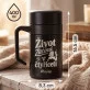 Termohrnek S Uchem 400 Ml Ženě K 40 Narozeninám Dárek K 40 Narozeninám Pro Ženu: Život Začíná V Čtyřiceti