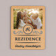 rezidence - Dřevěný magnet