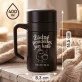 Termohrnek S Uchem 400 Ml K Odchodu Do Důchodu Dárek Pro Důchodce Ženu: Žádné Pondělky, Jen Kafe