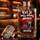 Personalizovaná Karafa Na Whisky Pro Fanouška Basketbalu Dárek Pro Muže: Koš Je Můj Druhý Domov