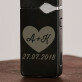 Srdce + datum - Černý plazmový zapalovač USB