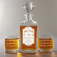 Single Barrel - Skleněná karafa na whisky + sklenice