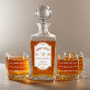Single Barrel - Skleněná karafa na whisky + sklenice