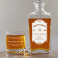Single Barrel - Skleněná karafa na whisky + sklenice