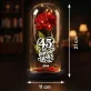 Věčná Růže Pod Skleněnou Kopulí K 45 Výročí Svatby Dárek K Valentýnu Pro Ženu: 45 Let Plných Lásky