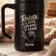 Termohrnek S Uchem 400 Ml Pro Tenistku Dárek Pro Ženu: Raketa V Ruce, Chaos V Termohrnek S Uchem 400 Ml Pro Tenistku Dárek Pro Ženu: Raketa V Ruce, Chaos V