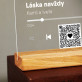 Tvoje písnička Spotify - QR kód - Tisk na akrylovém skle se stojanem