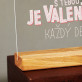 Valentýn je každý den - Tisk na akrylovém skle se stojanem
