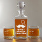 Whisky dědečka - Skleněná karafa na whisky + sklenice