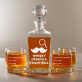 Whisky dědečka - Skleněná karafa na whisky + sklenice