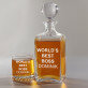 World`s best boss - Skleněná karafa na whisky + sklenice