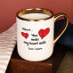You make my heart smile - Keramický hrnek se zlatým okrajem You make my heart smile - Keramický hrnek se zlatým okrajem