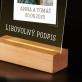 Svatební fotka a podpis - Tisk na akrylovém skle stojan LED