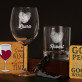 Dárková sada milostní se sklenicí na víno a sklenicí na whisky