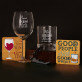 Dárková sada k výročí se sklenicí na víno a sklenicí na whisky